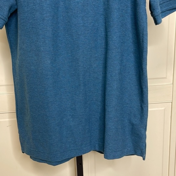 L.L. Bean Men’s Blue Short Sleeve Polo 1/4 Button Up Shirt Size M Tall - Picture 3 of 7